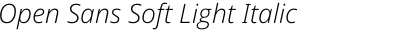 Open Sans Soft Light Italic